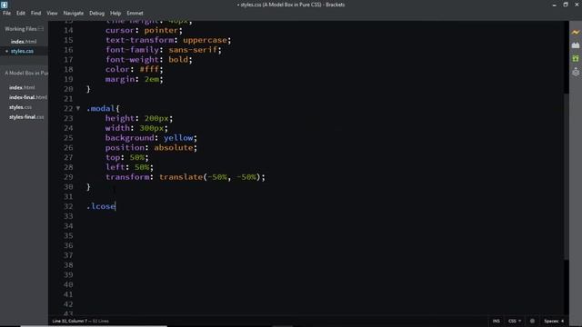 A Simple Modal Box in HTML and CSS смотреть онлайн
