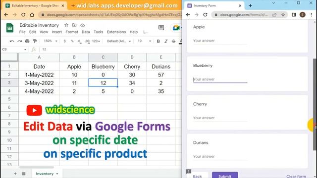 Google Forms Update Data Per Item | Update Data Responses via Google Forms #NoAppsScript смотреть онлайн