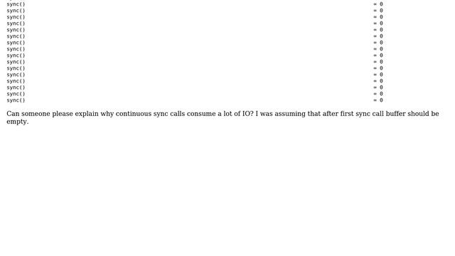 Unix & Linux: How continuously spinning sync() call can cause high IO wait? смотреть онлайн