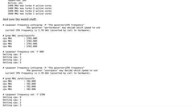 Unix & Linux: Cpupower doesn't work reliably смотреть онлайн