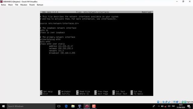 Konfigurasi IP Address Pada Linuk Debian. смотреть онлайн