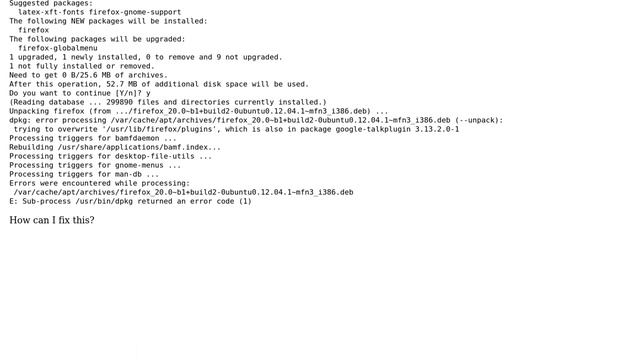 How to resolve dpkg error while installing Firefox? смотреть онлайн