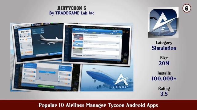 Popular 10 Airlines Manager Tycoon Android Apps смотреть онлайн