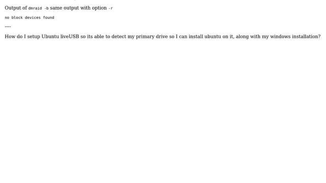Primary drive not detected during installation via liveUSB смотреть онлайн