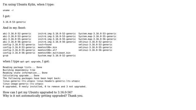 Ubuntu: Why is my kernel image not upgraded? смотреть онлайн