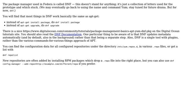 What are the Fedora alternatives for apt, /etc/apt/sources.list, add-apt-repository etc? смотреть онлайн