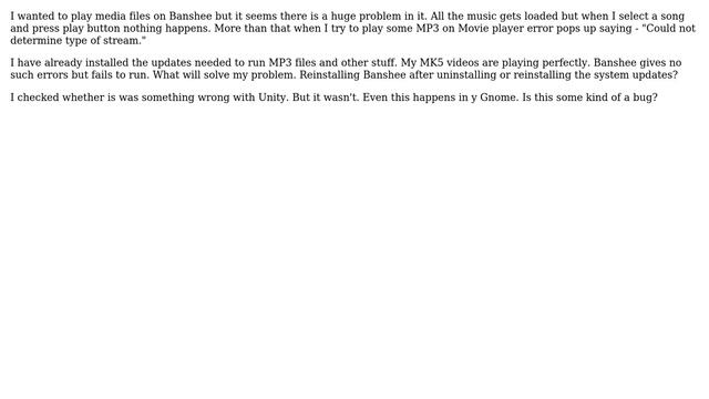 Ubuntu: When can't I play an MP3 file in Banshee? смотреть онлайн