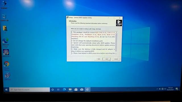 | Lenovo | ThinkBook 14-IIL | ThinkBook 15-IIL | BIOS | Update | Windows |