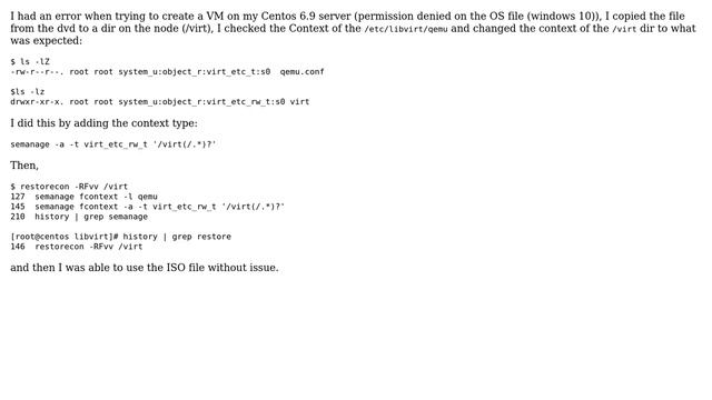 Unix & Linux: Could not open '/root/CentOS-7-x86_64-Minimal-1611.iso': Permission denied смотреть онлайн