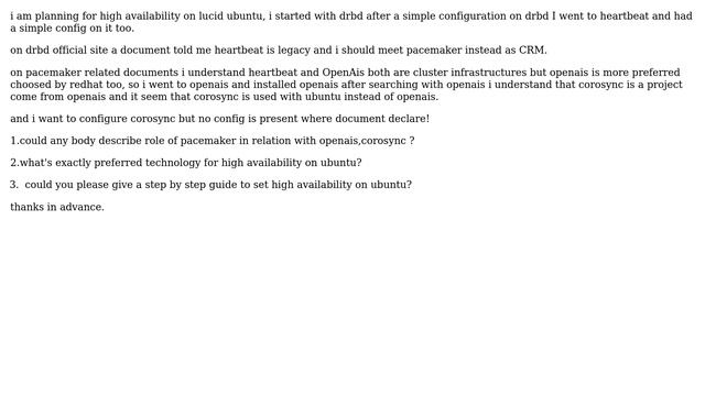 relation between heartbeat,openais,corosync смотреть онлайн