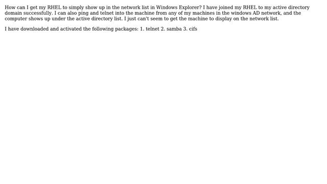 DevOps & SysAdmins: Display RHEL 7.0 Server in Windows Explorer Network List смотреть онлайн