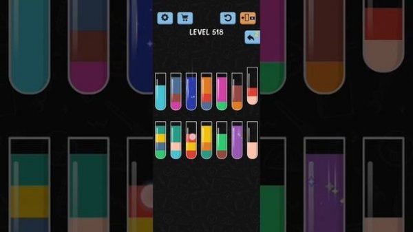 Water Color Sort Level 518 Walkthrough Solution iOS/Android