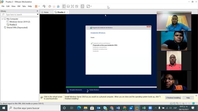 Instalación de Windows Server 2019 en VMWARE смотреть онлайн