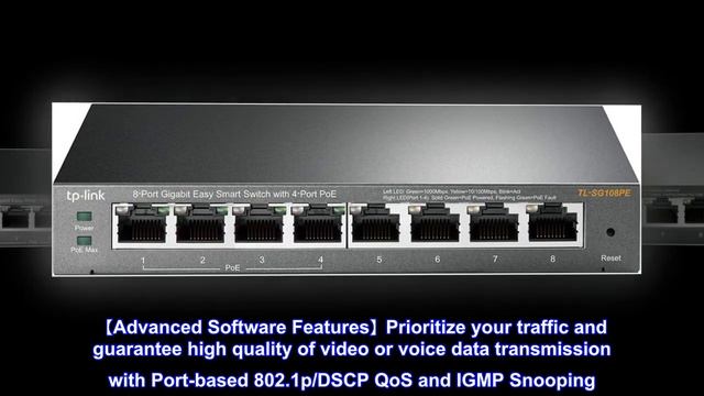 TP-Link TL-SG108PE V3 | 8 Port Gigabit PoE Switch | Easy Smart Managed | 4 PoE+ Ports @64W | Plug & смотреть онлайн