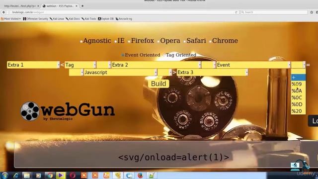 Ethical Hacking – XSS Cross site Scripting #42 webGun XSS payload building tool смотреть онлайн