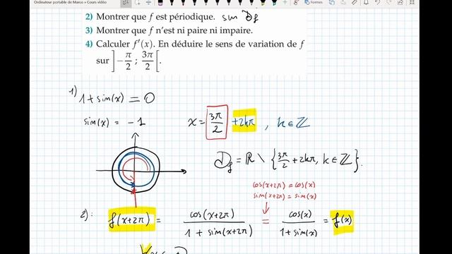 Tle Spe Maths Fonctions Trigonométriques 7 BONUS смотреть онлайн