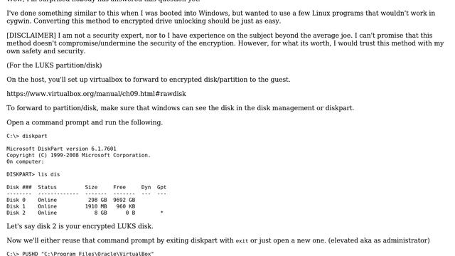 (How) can I use VirtualBox (linux guest) to unlock LUKS and EcryptFS on Windows 8 (host)? смотреть онлайн