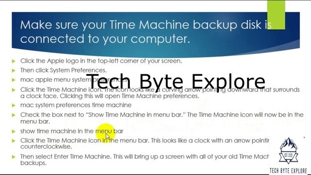 How to Backup and Restore Your Data on macOS | Tech Byte Explore смотреть онлайн