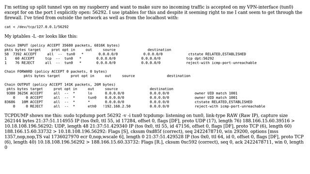 Unix & Linux: Why is my port not open despite having configured it in IPTABLES? смотреть онлайн