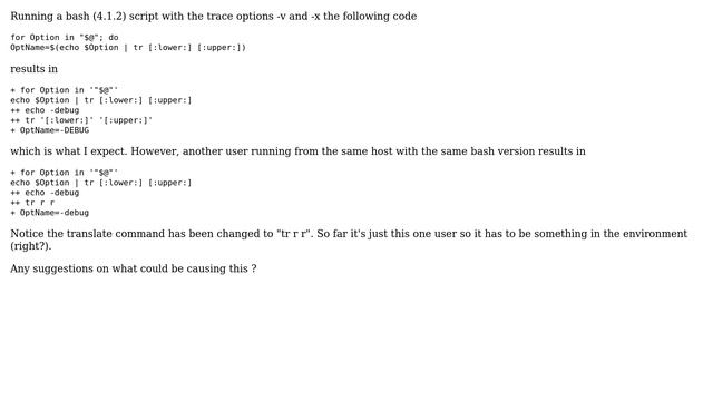Unix & Linux: bash is changing my tr statement смотреть онлайн