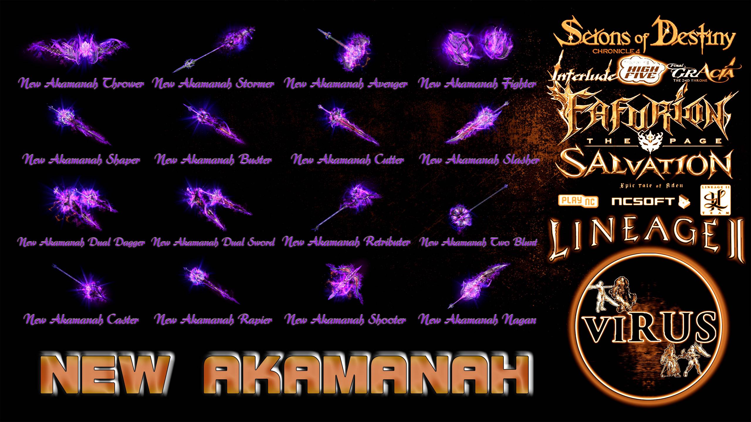 Full Set of New Akamanah Weapons. LINEAGE II. Any Chronicles ◄√i®uS► смотреть онлайн