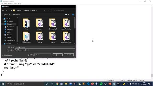 How to create a snake game using command prompt on windows 10. смотреть онлайн