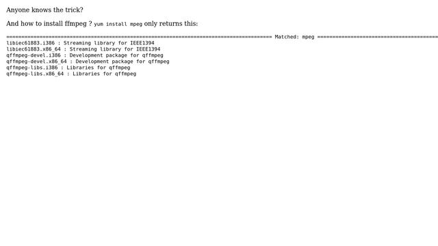 How to install ffmpeg through yum? смотреть онлайн