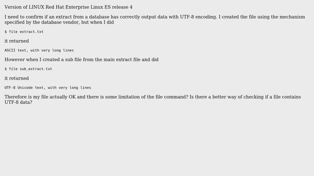 DevOps & SysAdmins: LINUX: Can a file which is shown as ASCII text contain UTF-8 data смотреть онлайн