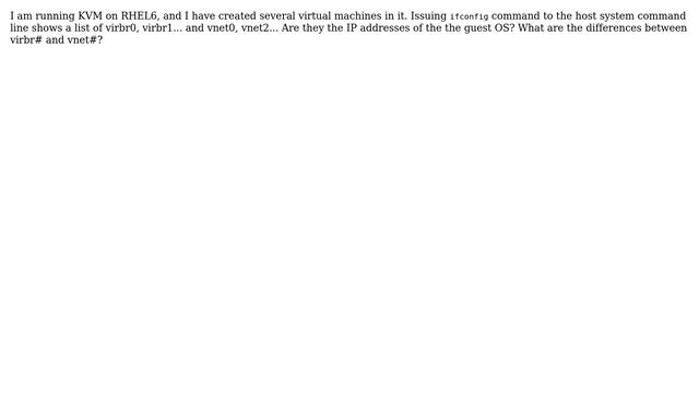 Unix & Linux: What is the difference between virbr# and vnet#? смотреть онлайн
