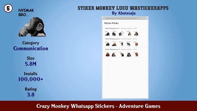 Top 10 Crazy Monkey Whatsapp Stickers Android Games смотреть онлайн