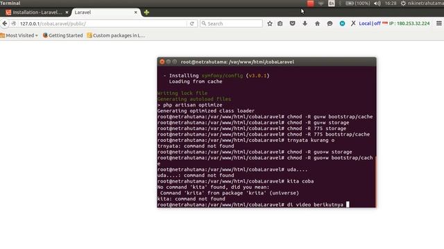 cara install laravel 5 di ubuntu part 1 HD смотреть онлайн