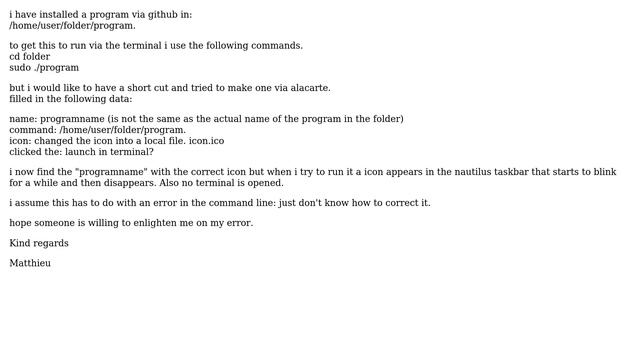 command line: start program by alacarte as sudo in folder/tree смотреть онлайн