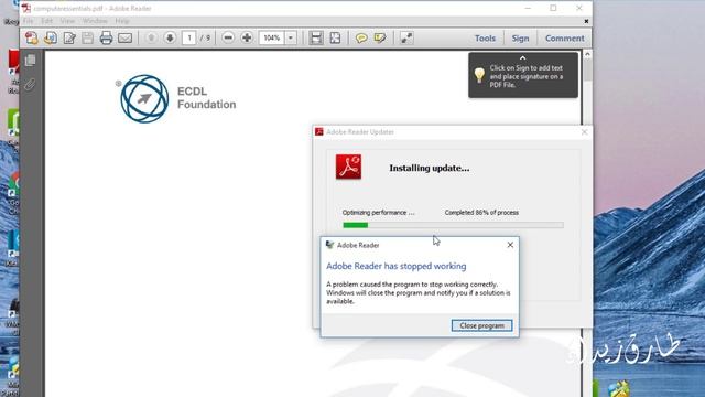 [Fixed 100%] Adobe Reader has Stopped Working - الحلقة 84: حل مشكلة توقف برنامج ادوبي ريدر смотреть онлайн