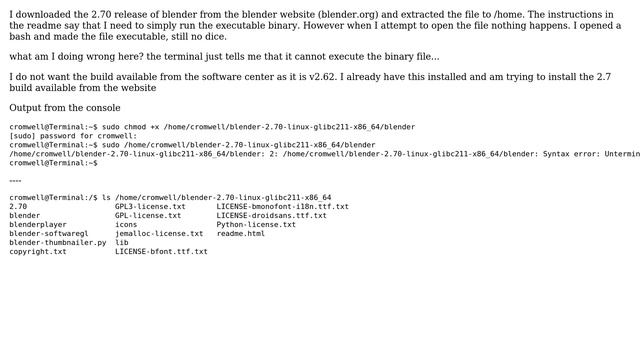 Ubuntu: Binary file wont run. How do I install it? (2 Solutions!!) смотреть онлайн