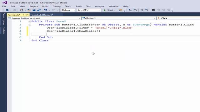 Browse button in VB. net смотреть онлайн