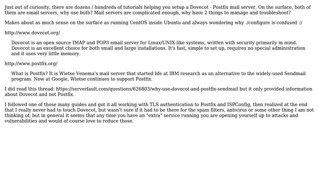 DevOps & SysAdmins: Why use both Dovecot and Postfix? смотреть онлайн