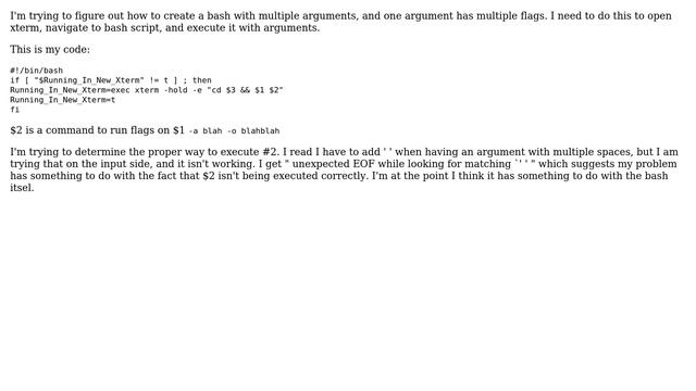 Unix & Linux: Bash with multiple spaces in single argument смотреть онлайн