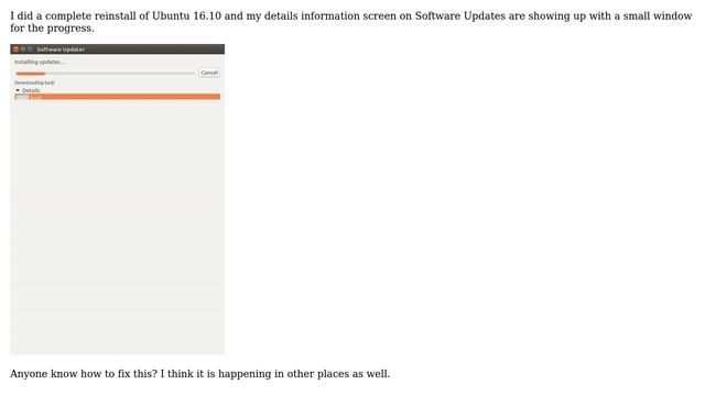 Ubuntu: Software Updater screen not Showing all details смотреть онлайн