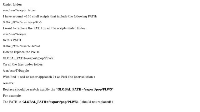 Unix & Linux: Linux red hat + replace PATH or word on scripts смотреть онлайн