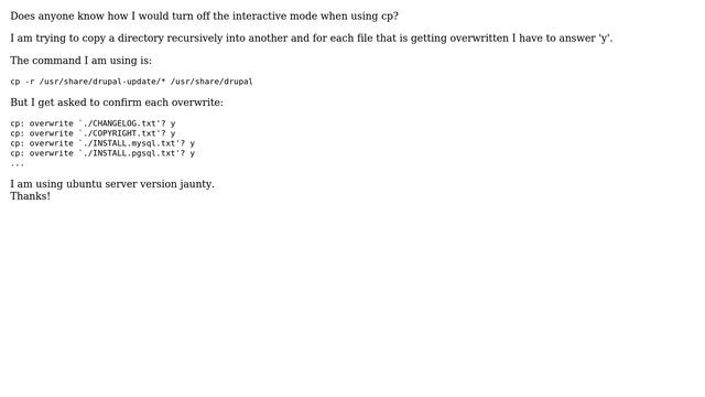 DevOps & SysAdmins: Turning off cp (copy) command's interactive mode (cp : overwrite ?) смотреть онлайн