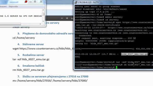 Jak nainstalovat Counter Strike 1 6 server na VPS Linux Debian Ubuntu od Hostzona cz Hosting смотреть онлайн