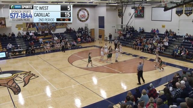 High School Girls Basketball- Cadillac VS TC West- 02/07/20- 2nd Period
