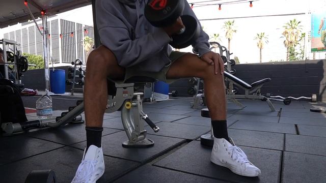 Seated Strict Single Arm DB Bicep Curl