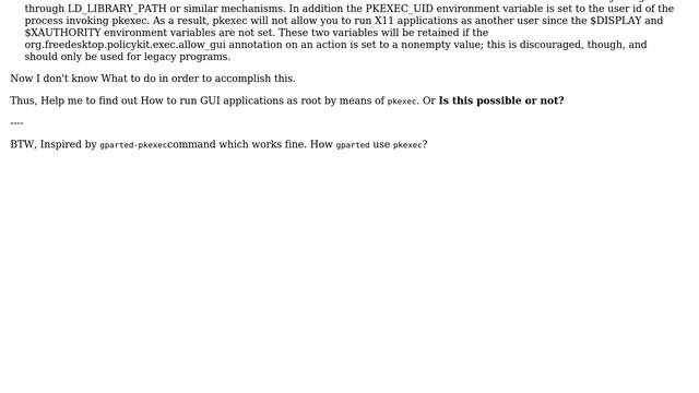 Unix & Linux: How do I run GUI applications as root by using pkexec? смотреть онлайн