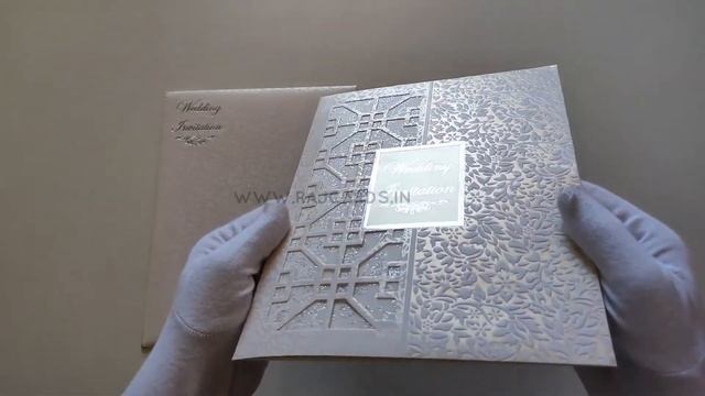 Half window cutting Half 3D floral design|Silver WEDDING INVITATION script| marriage card (NJ 1325) смотреть онлайн