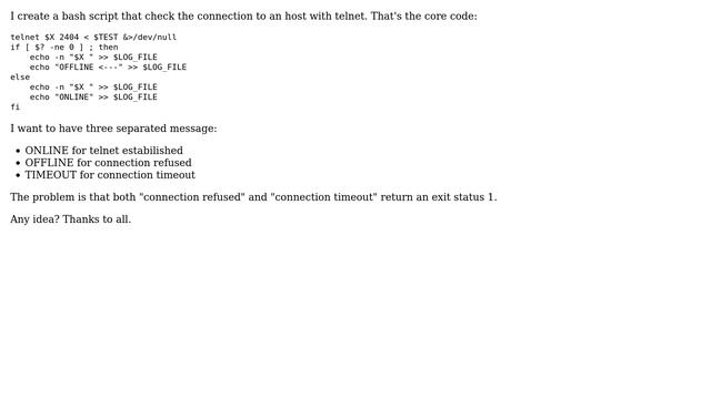 DevOps & SysAdmins: Telnet exit status are equal for connection refused and connection tiemout смотреть онлайн