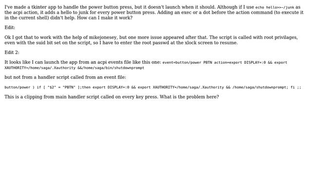 Unix & Linux: Triggering a gui from an acpi event (2 Solutions!!) смотреть онлайн