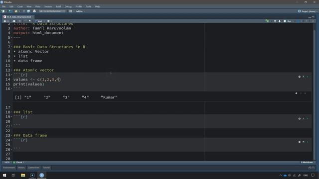 R Data Structures | Atomic Vector | List | Data Frame | Sequence | Parsing Elements | Part-3 смотреть онлайн