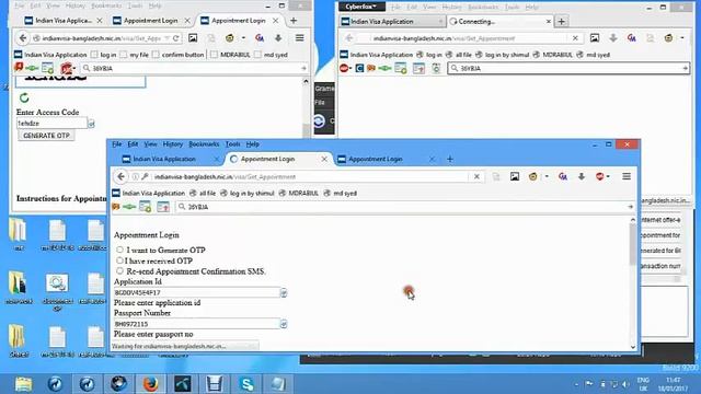 Indian Visa Appoinment Live Video 18-01-2017 ( Dhaka done 2 ) смотреть онлайн
