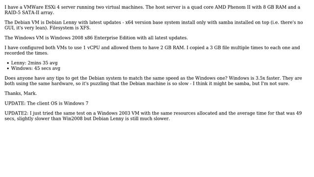 DevOps & SysAdmins: Samba on Debian Lenny much slower than Windows 2008 смотреть онлайн